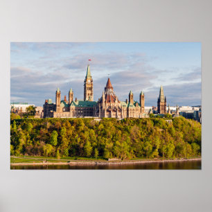 Affiche Coucher de soleil sur la colline du Parlement - Ot