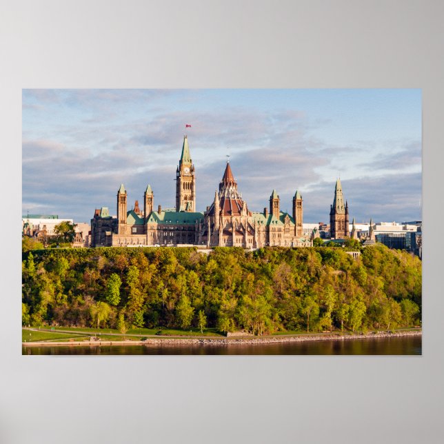 Affiche Coucher de soleil sur la colline du Parlement - Ot (Devant)