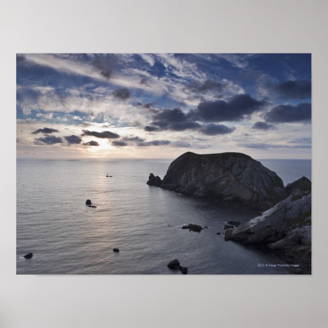 Affiche Coucher De Soleil Sur La Côte Irlandaise (Devant)