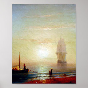 Affiche Coucher de soleil sur la mer par Ivan Aivazovsky