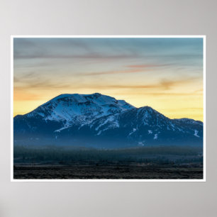 Affiche Coucher de soleil sur la montagne Mammoth – Paysag