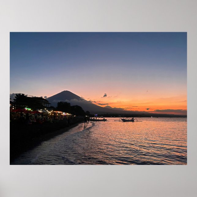Affiche Coucher de soleil sur la plage d'Amed (Devant)