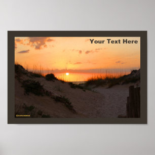 Affiche Coucher de soleil sur la plage de Floride