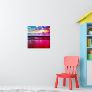 Affiche Coucher de soleil sur la plage de Saint Cyr - Pays