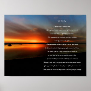 Affiche Coucher de soleil sur la plage Le nouveau jour