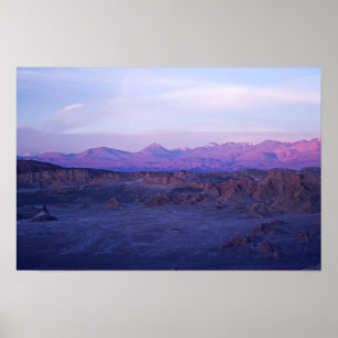 Affiche Coucher de soleil sur la vallée de la Lune - Chili