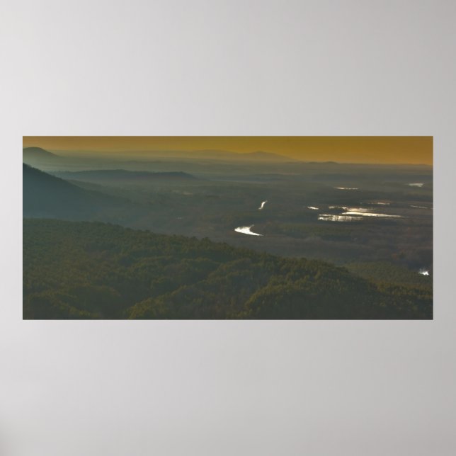Affiche Coucher de soleil sur la vallée du Petit Jean, Ark (Devant)