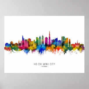 Affiche Coucher de soleil sur la ville d'Hô Chi Minh au Vi