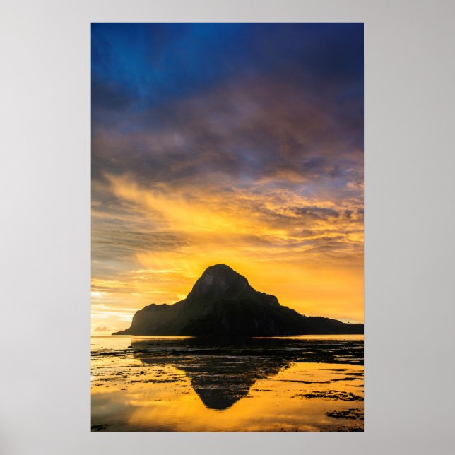Affiche Coucher de soleil sur l'archipel de Bacuit (Devant)