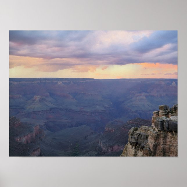 Affiche Coucher de soleil sur le Grand Canyon après la tem (Devant)
