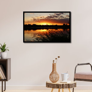 Affiche Coucher de soleil sur le lac Imprimer l'affiche