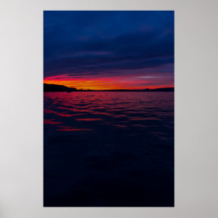 Affiche Coucher de soleil sur le lac Seneca, Ohio