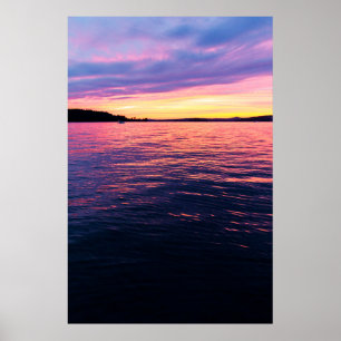 Affiche Coucher de soleil sur le lac Senecaville, Ohio