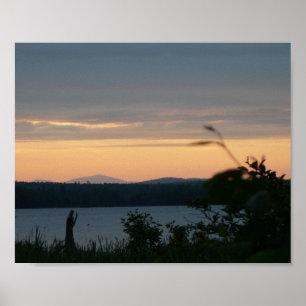 Affiche Coucher de soleil sur le Mont Kathadin, Maine
