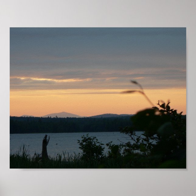 Affiche Coucher de soleil sur le Mont Kathadin, Maine (Devant)