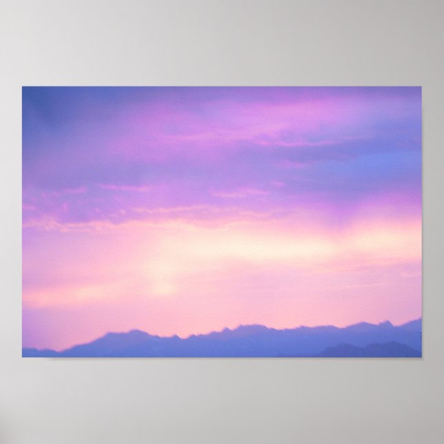 Affiche Coucher de soleil sur les Rocheuses près de Denver (Devant)