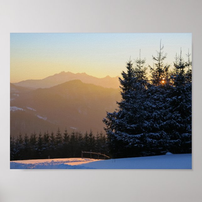 Affiche Coucher de soleil sur les Tatras (Devant)