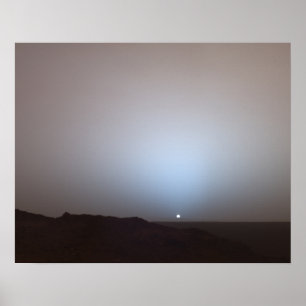 Affiche Coucher De Soleil Sur Mars- Tiré Du Marais Rover-