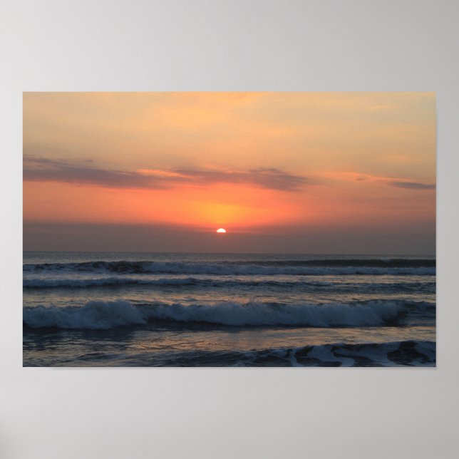 Affiche Coucher de soleil tropical (Devant)