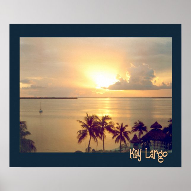 Affiche Coucher de soleil tropical (Devant)