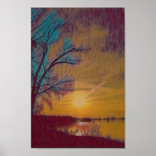 Affiche Coucher de soleil vertical