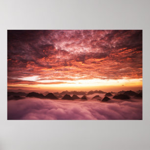 Affiche Coucher de soleil vietnamien