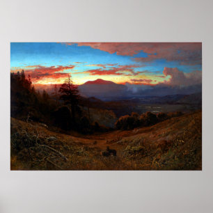 Affiche Coucher de soleil William Keith sur le mont Diablo