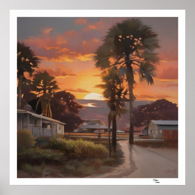 Affiche Coucher du soleil (Devant)