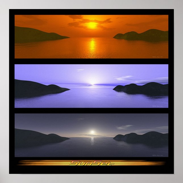 Affiche Coucher du soleil (Devant)