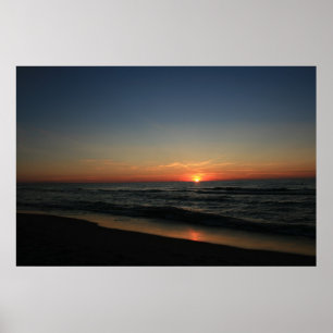 Affiche Coucher du soleil 2 du lac Michigan