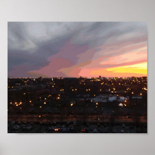 Affiche coucher du soleil - 6 avril 2018 19h34.