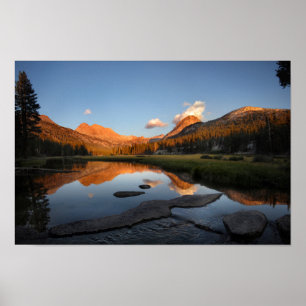 Affiche Coucher du soleil Alpenglow de pré de McClure -