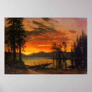 Affiche Coucher du soleil au-dessus de la rivière