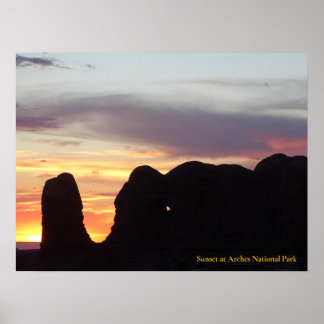 Affiche Coucher du soleil au Parc national des Arches