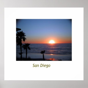 Affiche Coucher du soleil de San Diego