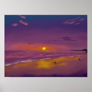 Affiche coucher du soleil du soir (Alt version)