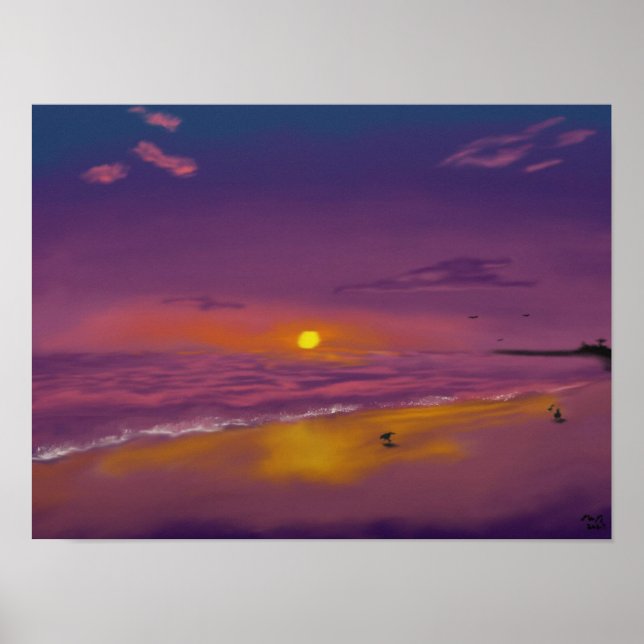 Affiche coucher du soleil du soir (Alt version) (Devant)