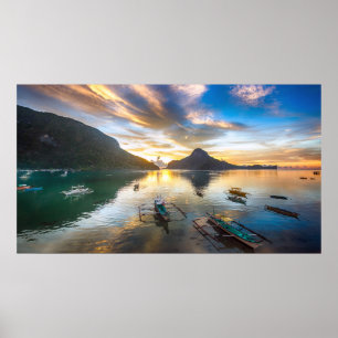 Affiche Coucher du soleil en EL Nido