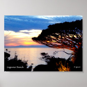 Affiche Coucher du soleil imprimé sur la toile