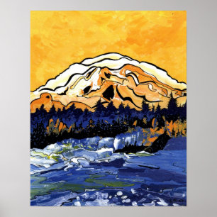 Affiche Coucher du soleil jaune