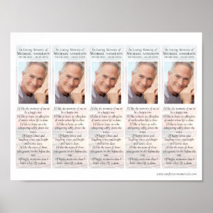 Affiche Coucher du soleil Modèle de Signet funéraire do-