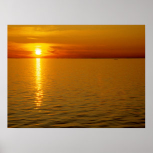 Affiche Coucher du soleil suédois d'îles