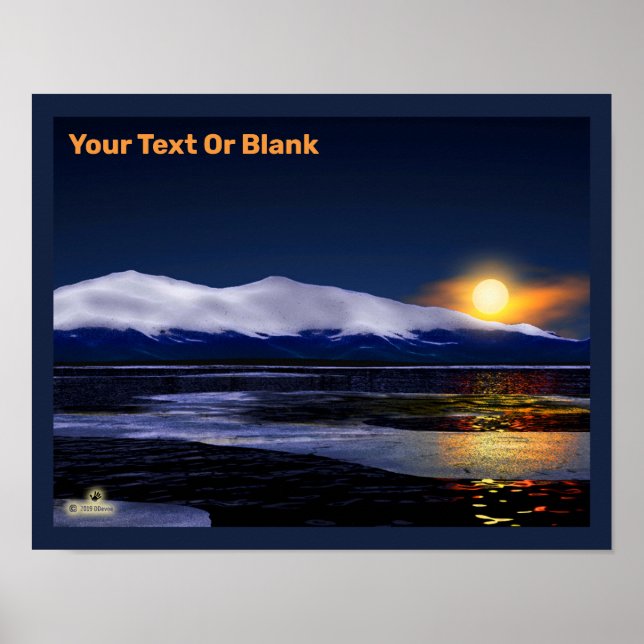 Affiche Coucher Du Soleil Sur La Glace (Devant)