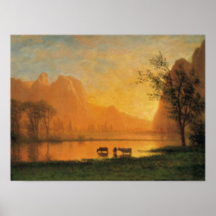 Affiche Coucher du soleil sur Yosemite