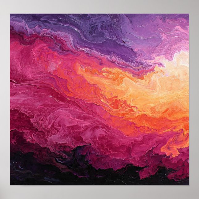 Affiche CoucherDeSoleilMagenta (Devant)