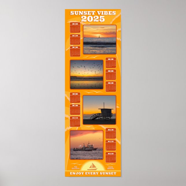 Affiche Couchers de soleil 2025 et ambiance de plage (Devant)