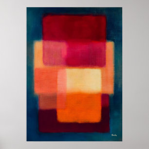 Affiche Couches Carmesines – Champs de Couleurs Célestes A