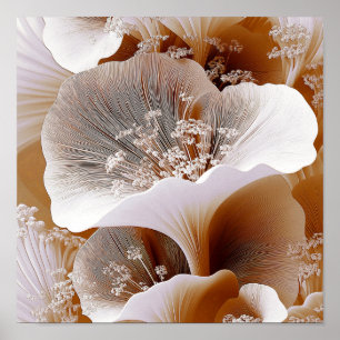 Affiche Couches de Fleur Radieuse – Abstrait Botanique Dou