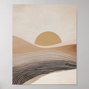 Affiche Couches de montagnes abstraites
