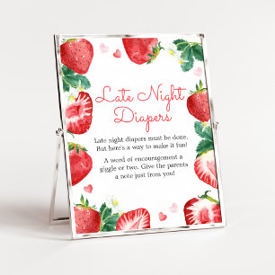 Affiche Couches de nuit sucrées à la fraise